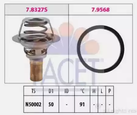 TERMOSTAT CLIO-1 1.2-1.4 91C.FA, 7700858802, 1.880.327