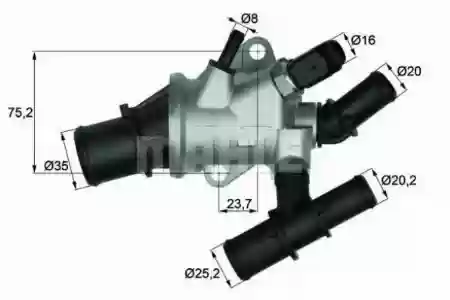 TERMOSTAT FIAT BRAVO 1 MAREA  ALFA ROMEO LANCIA  1900CM3 JTD BEHR 60816475, TI16288