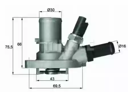 TERMOSTAT FIAT PANDA LANCIA YPSILON FORD KA BEHR 55202371, TI14988