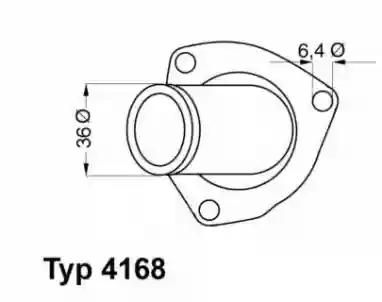TERMOSTAT OPEL ASTRA F VECTRA A 1.8 2.0 WAHLER 1338060, 4168