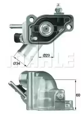 TERMOSTAT OPEL VECTRA B ASTRA G CORSA C ZAFIRA BEHR 6338035-1338001, TI592