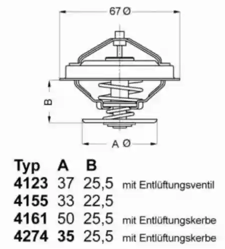TERMOSTAT VELIKI 1987 AUDI A6 A8 WAHLER 077121113C, 4274.82D