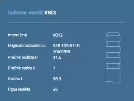 VENTIL IZDUVNI VW CADY AUTOVENTIL028109611G, V812