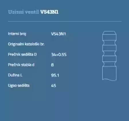 VENTIL USISNI GOLF 2 DIZEL AUTOVENTIL 068109601N, V543N1