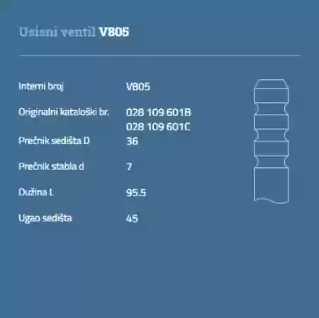 VENTIL USISNI VW AUDI SKODA SEAT 1Y AUTOVENTIL, 028109601B-C