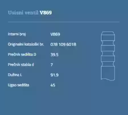 VENTIL USISNI VW TRANSPORTER PASAT 2000CM3 AUTOVENTIL 078109