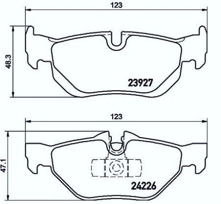 PLOČICE ZADNJE BMW E90 E91 318d  TEXTAR - 2392701 - 34216774692 - 2392701
