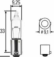 Sijalica 12V H21W 21w halogena tanka Hella - SIJ228 - 63217160788 - 8GH008417-001